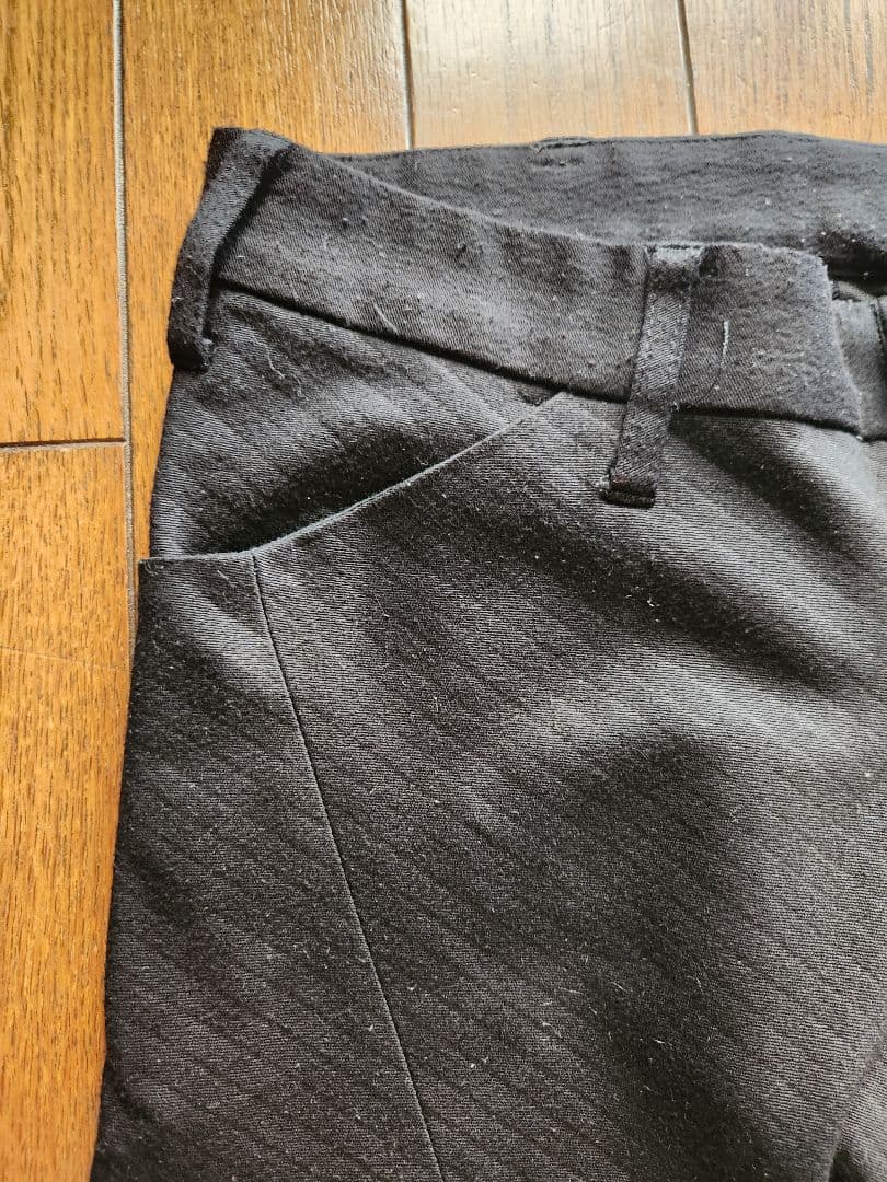 prism; JULIUS 黒 ストライプ織り柄スリムフィットスーツ　サイズ1