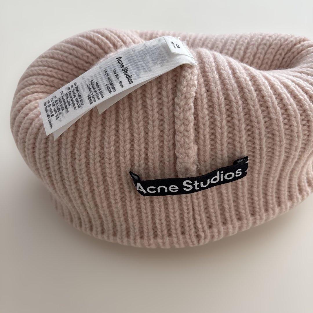 Acne Studios ニット帽 ピンクxブラウン　完売品