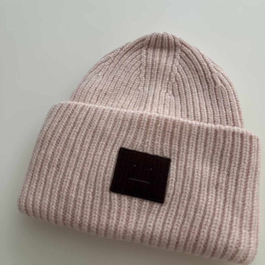 Acne Studios ニット帽 ピンクxブラウン　完売品