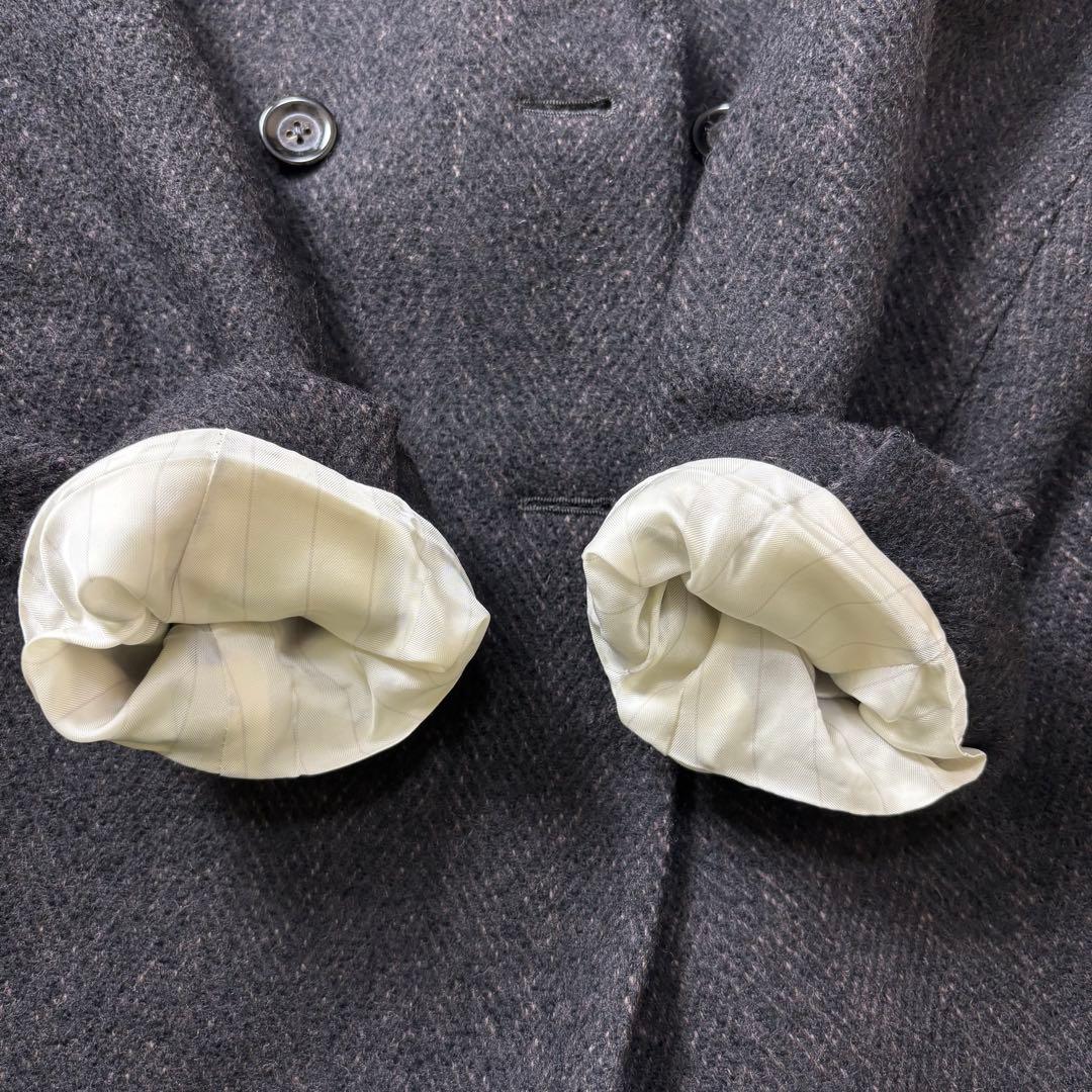 TAKEO KIKUCHI ダブルチェスターコート ヘリンボーン ブラウン 2