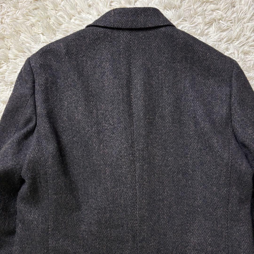 TAKEO KIKUCHI ダブルチェスターコート ヘリンボーン ブラウン 2