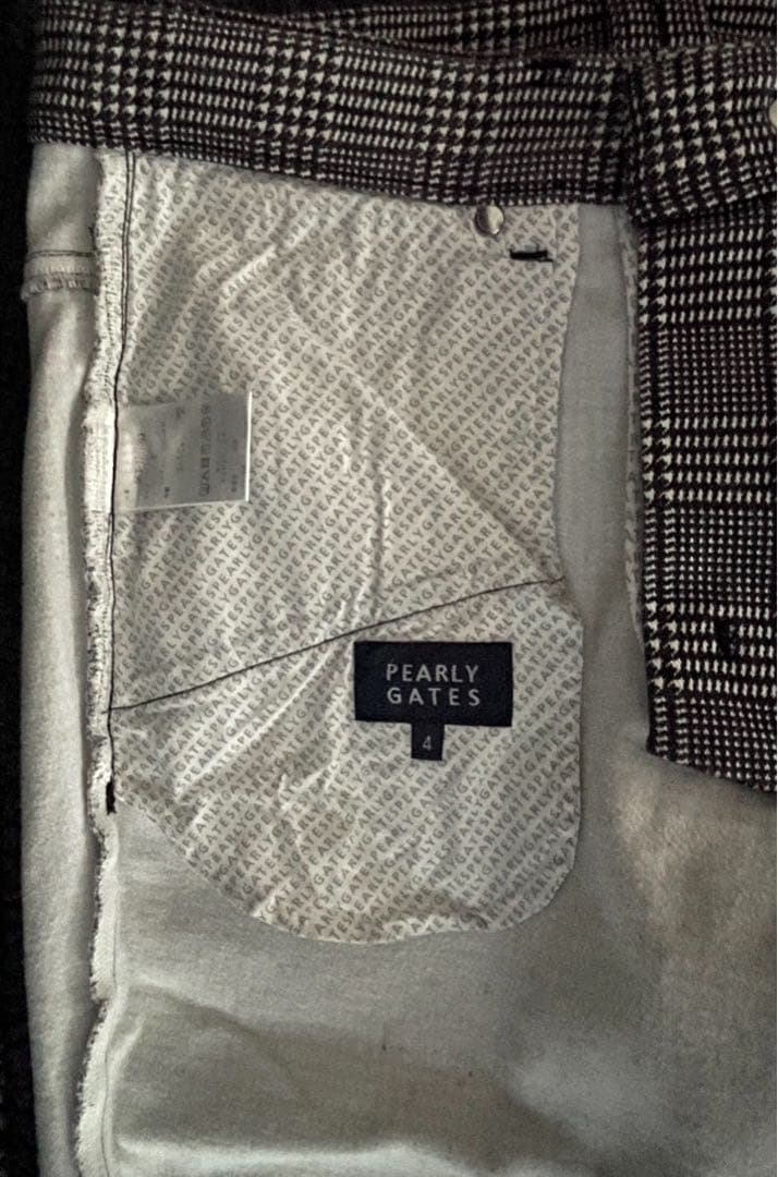 PEARLY GATES 防寒　裏起毛　4 パーリーゲイツ　千鳥格子　アメリカ