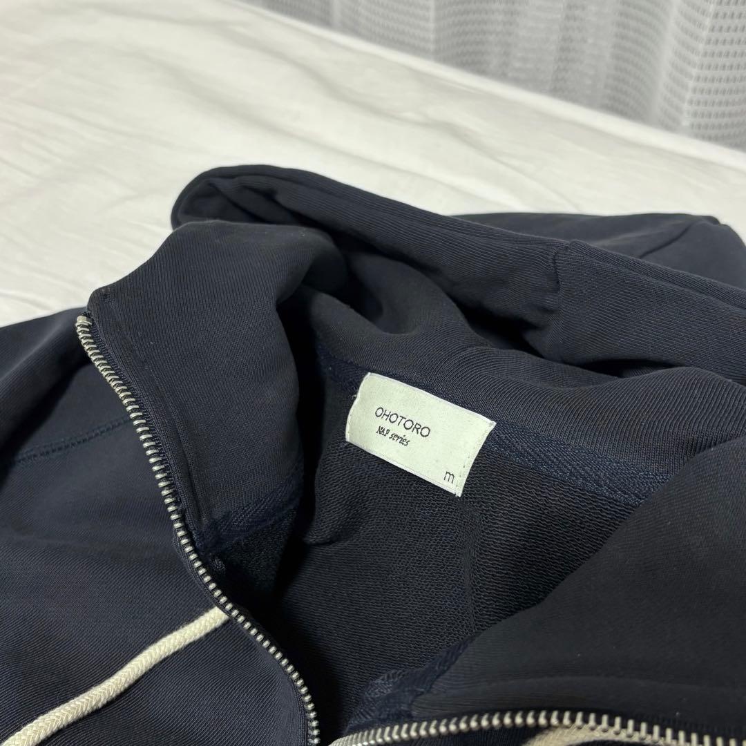 ★美品 OHOTORO Nap Zipper Hoodie ネイビー パーカー