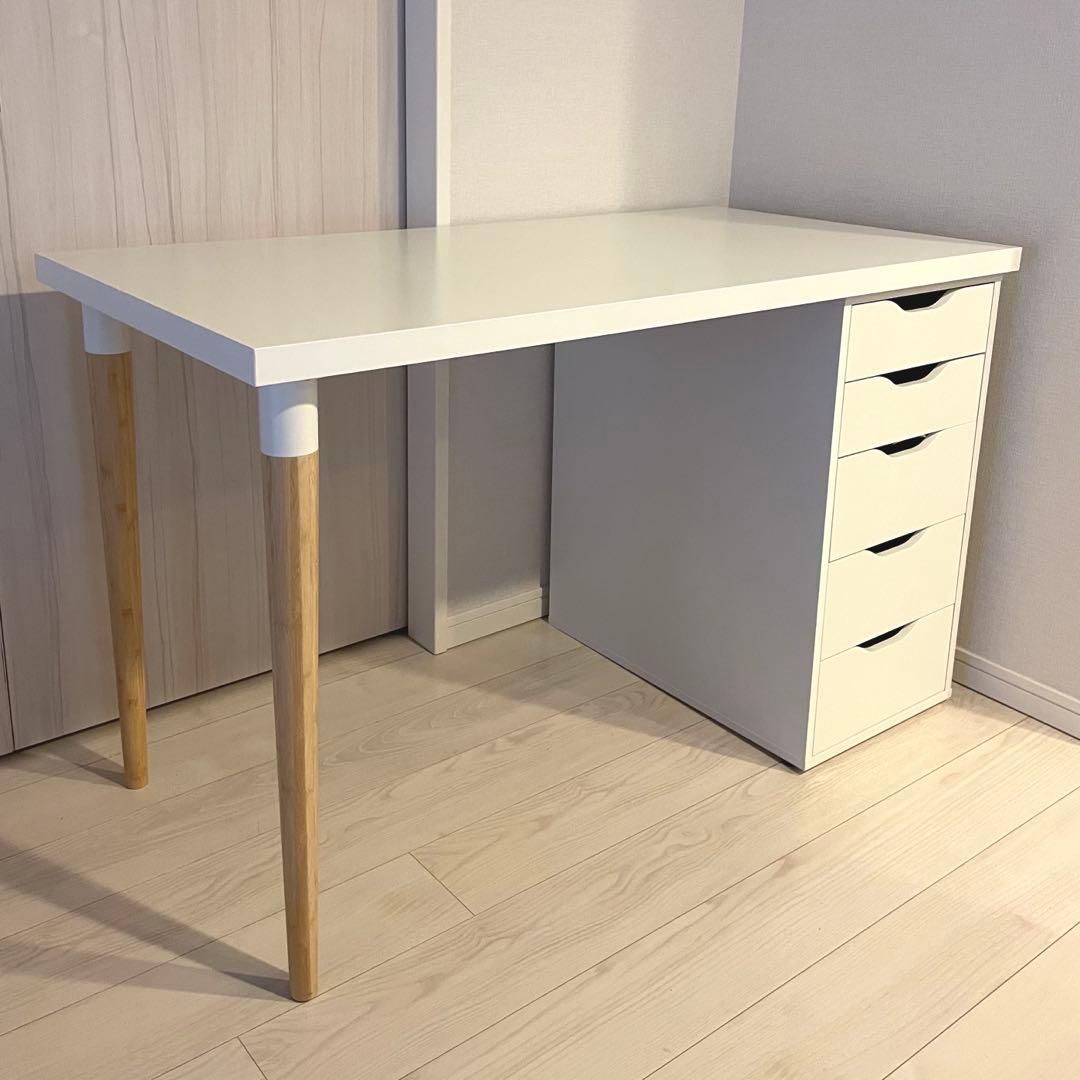 IKEA デスク　5段引き出し付き