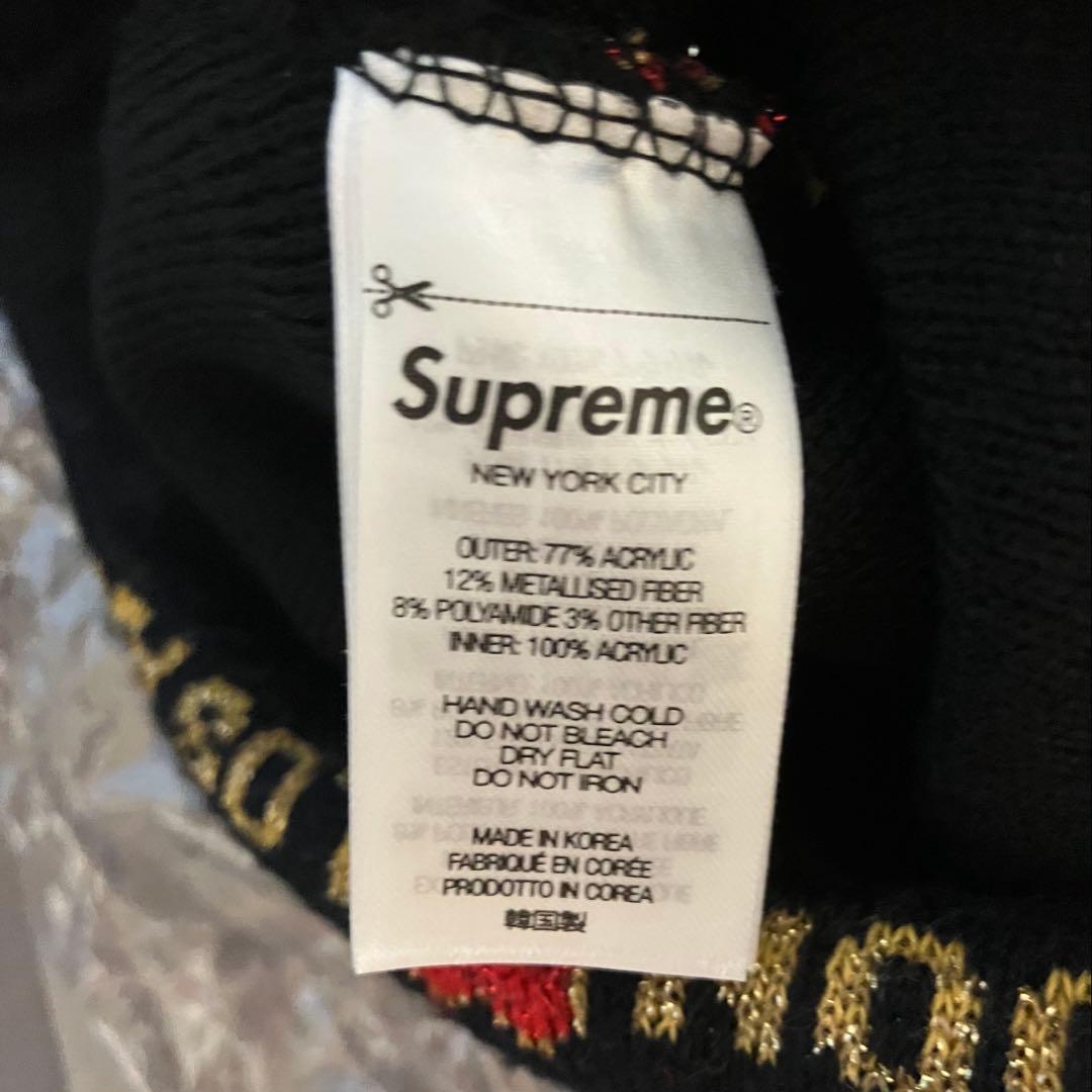 帽子 Supreme heart beanie black 24fw