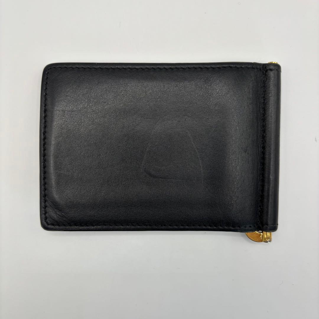 versace 二つ折り財布　マネークリップ　ブラック　メデューサ　ロゴ