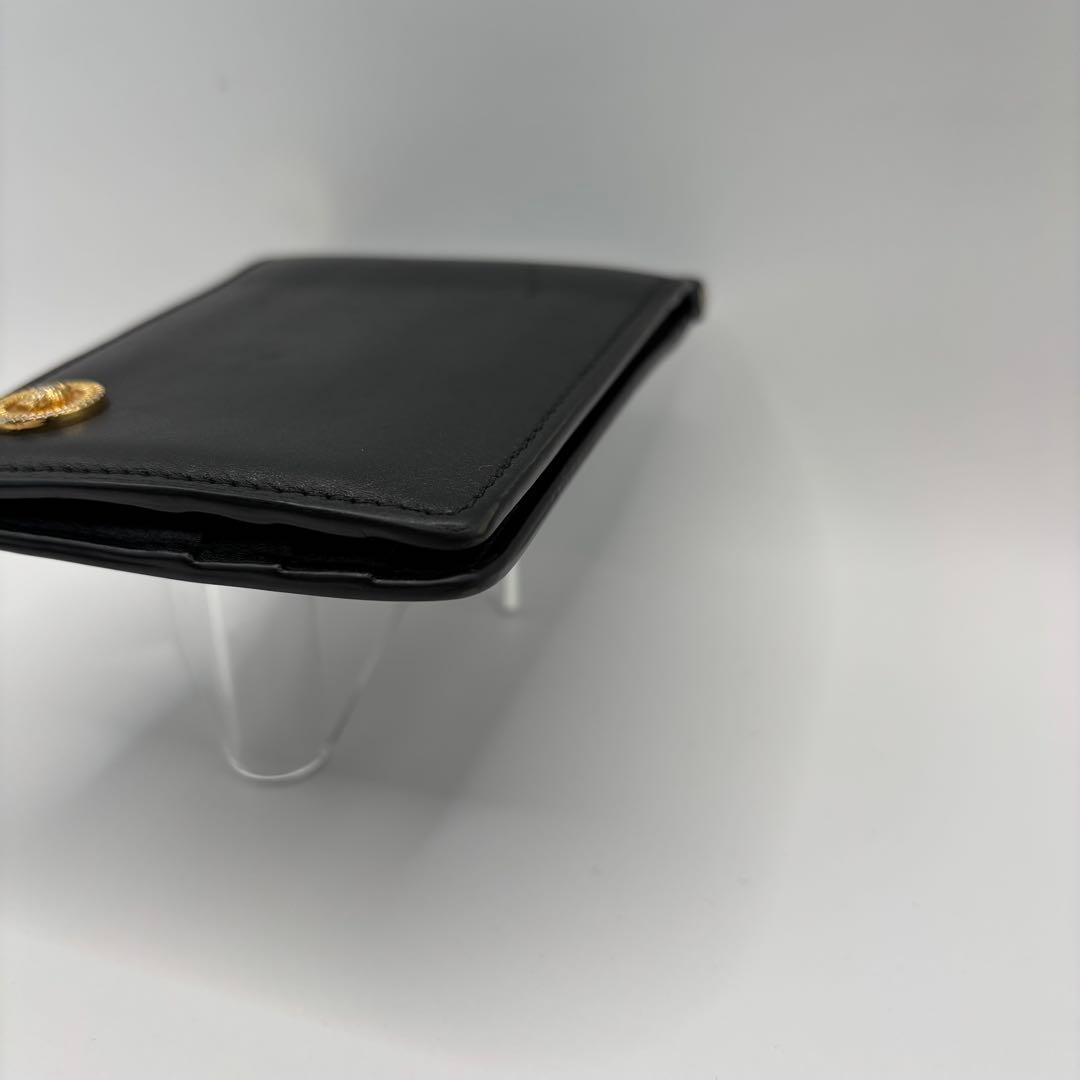 versace 二つ折り財布　マネークリップ　ブラック　メデューサ　ロゴ