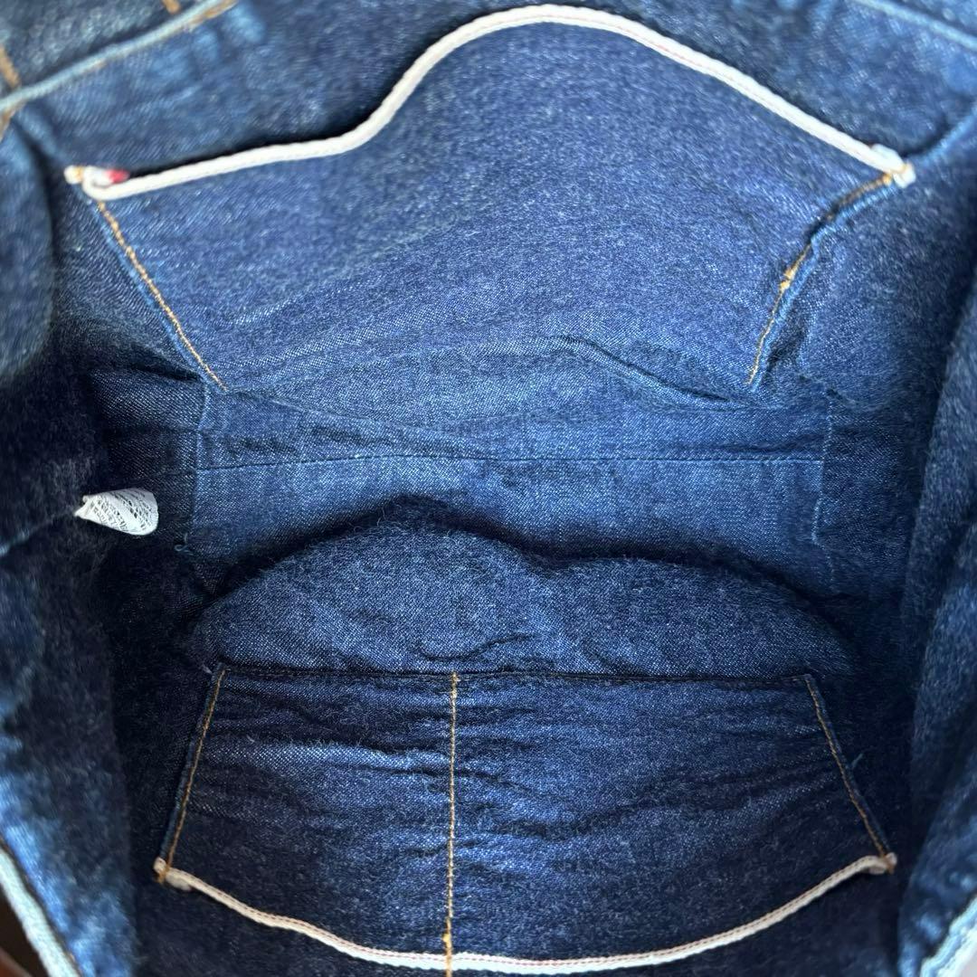 ワンピースオブロック　デニムハンドバッグ　日本製