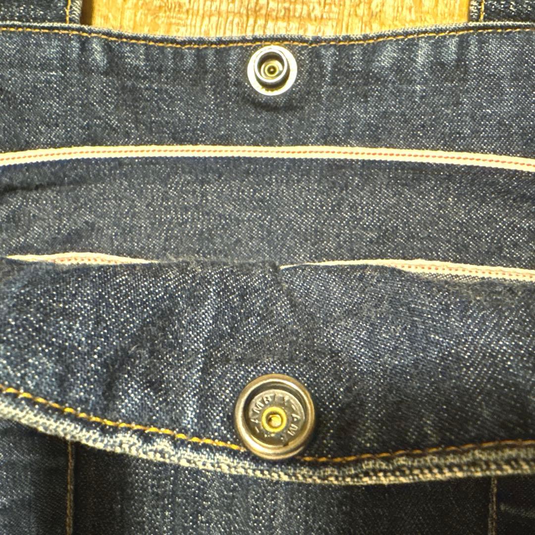 ワンピースオブロック　デニムハンドバッグ　日本製