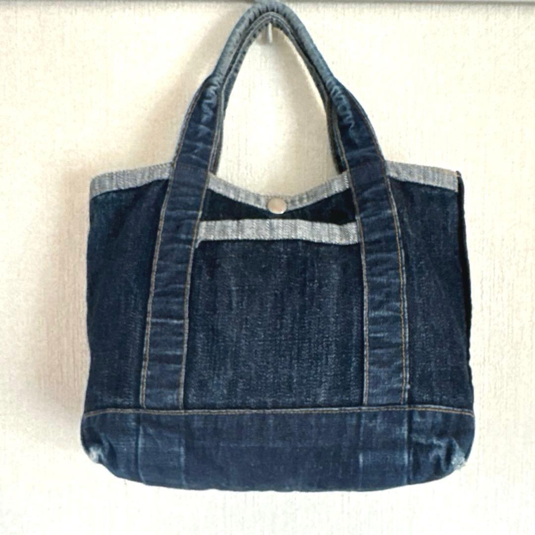 ワンピースオブロック　デニムハンドバッグ　日本製