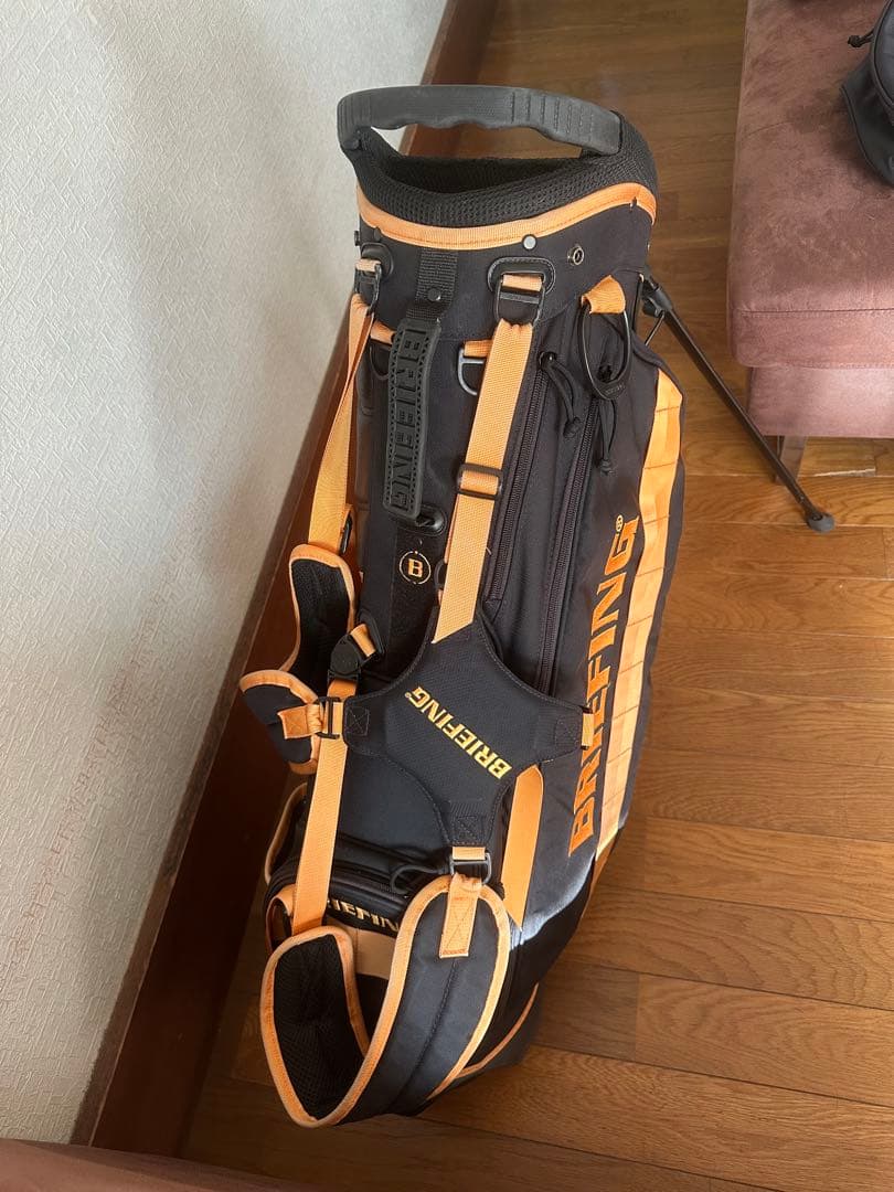 BRIEFING キャディバッグ ブラック/オレンジ