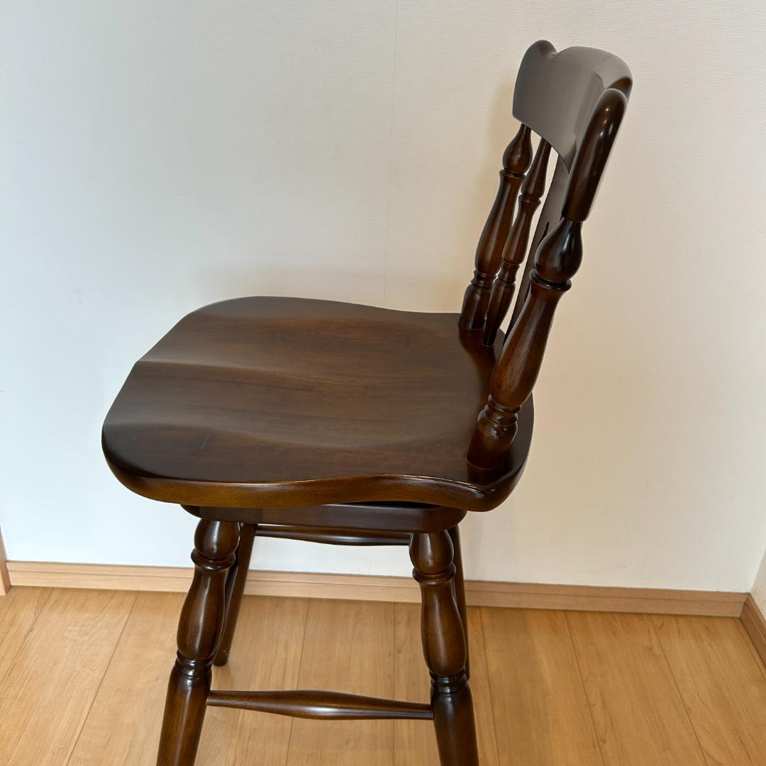 karimoku カリモク コロニアル回転式ウィンザーハイチェア1脚　美品