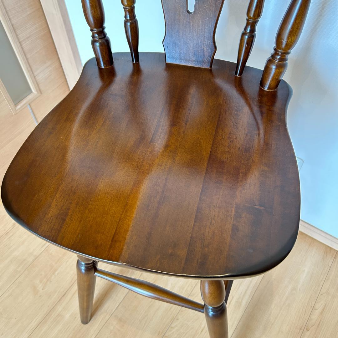 karimoku カリモク コロニアル回転式ウィンザーハイチェア1脚　美品