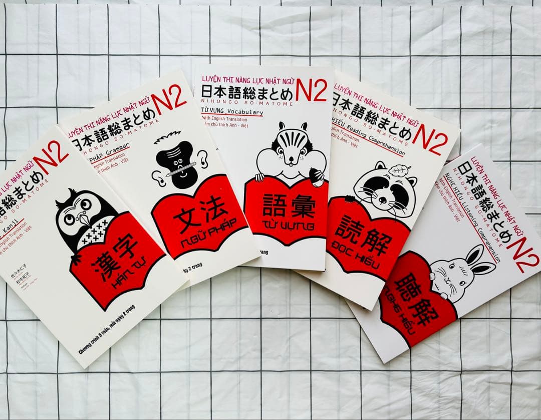 新品　日本語総まとめN1 N2 N3 N4 N5（ベトナム語・英語版） 18冊