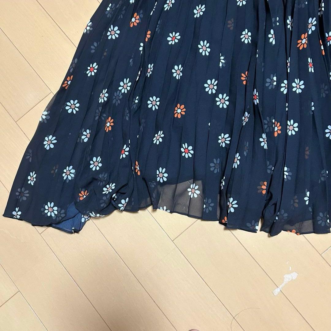 Zimmermannジマーマンロングワンピース　フラワープリントプリーツスカート