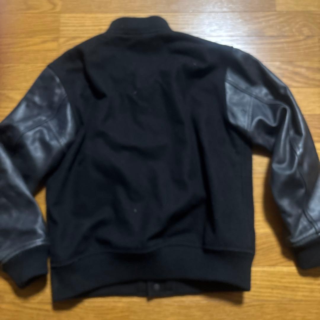 BEAMS ビームス ウール×袖革 スタジャン L 黒