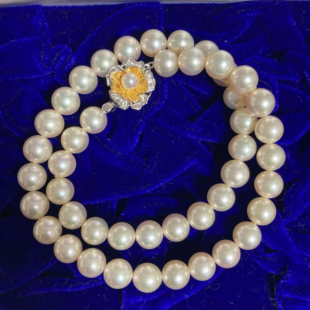 H*i様 本真珠 パールネックレス 約8.0-8.5mm ホワイト系 SILVE