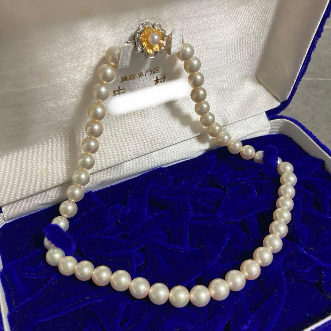 H*i様 本真珠 パールネックレス 約8.0-8.5mm ホワイト系 SILVE