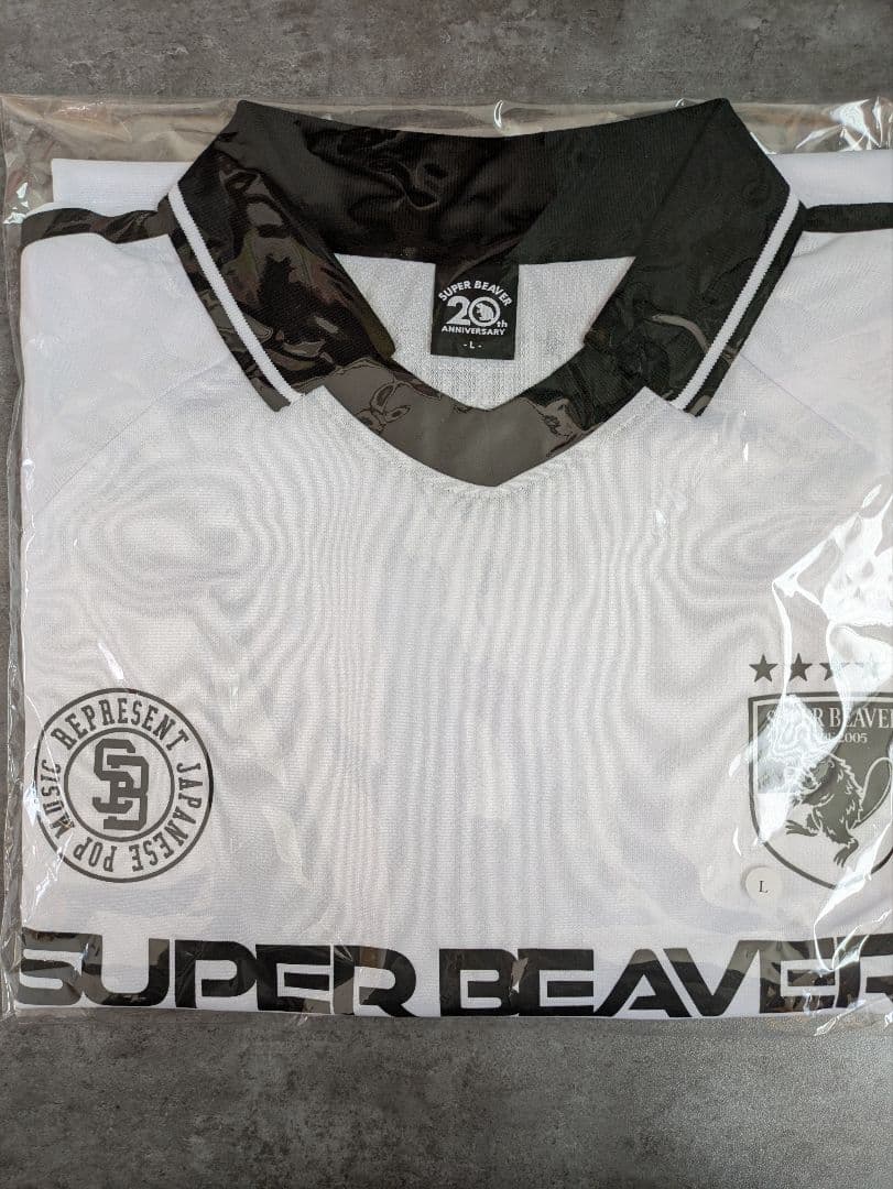 【新品】SUPER BEAVER サッカーシャツ ホワイト Lサイズ 長袖