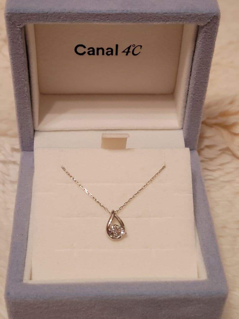 Canal4℃ プラチナ しずくネックレス