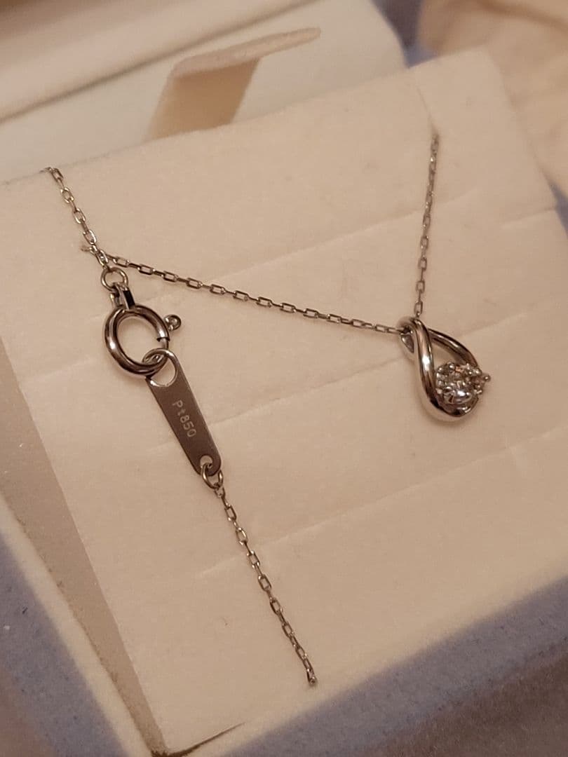 Canal4℃ プラチナ しずくネックレス