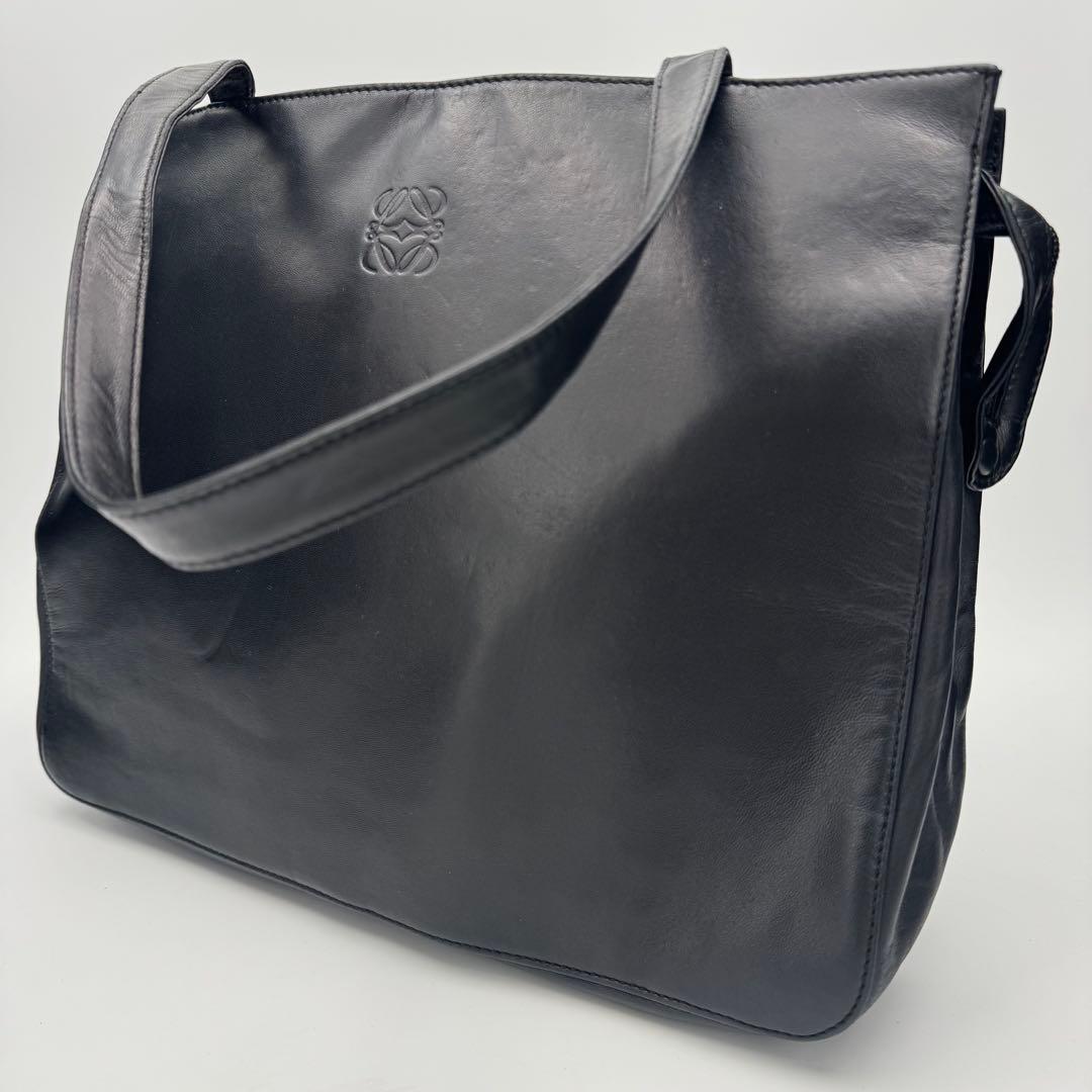 LOEWE ロエベ ナッパレザー トートバッグ ショルダーバッグ A4可 黒
