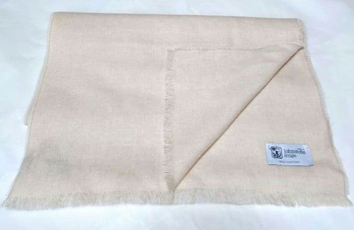 新品 ジョンストンズ マフラー ウール アイボリー