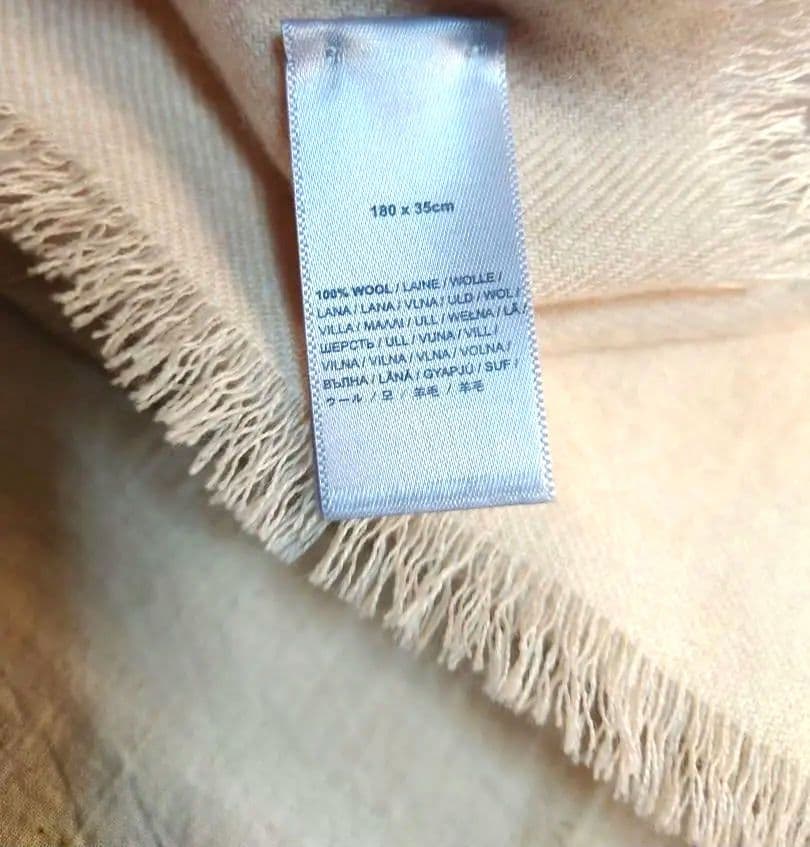 新品 ジョンストンズ マフラー ウール アイボリー