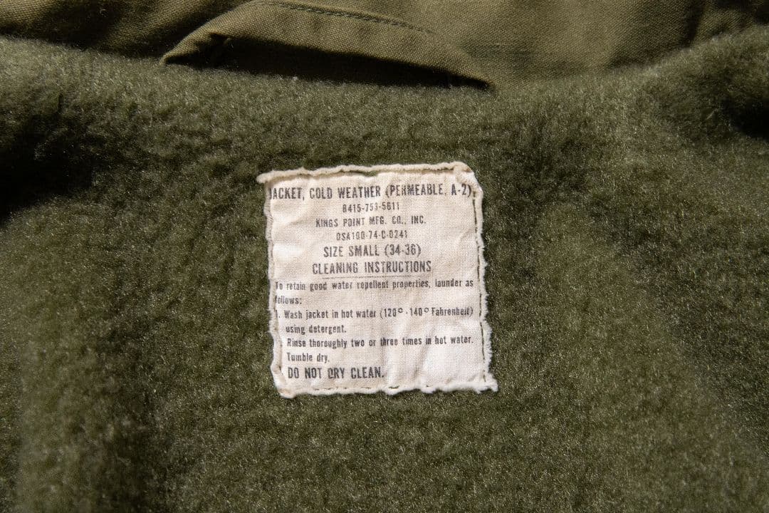 70s US NAVY A-2 デッキジャケット TALONジップ