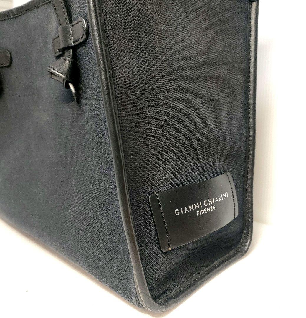 【人気✨️】GIANNI CHIARINI マルチェッラＳ　ブラックトートバッグ