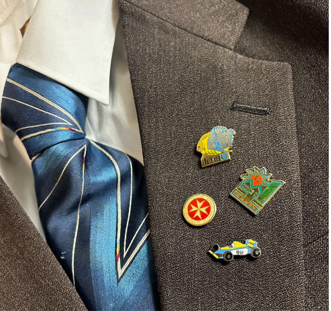 90s vintage レトロセットアップ スーツ ピンズ No.95