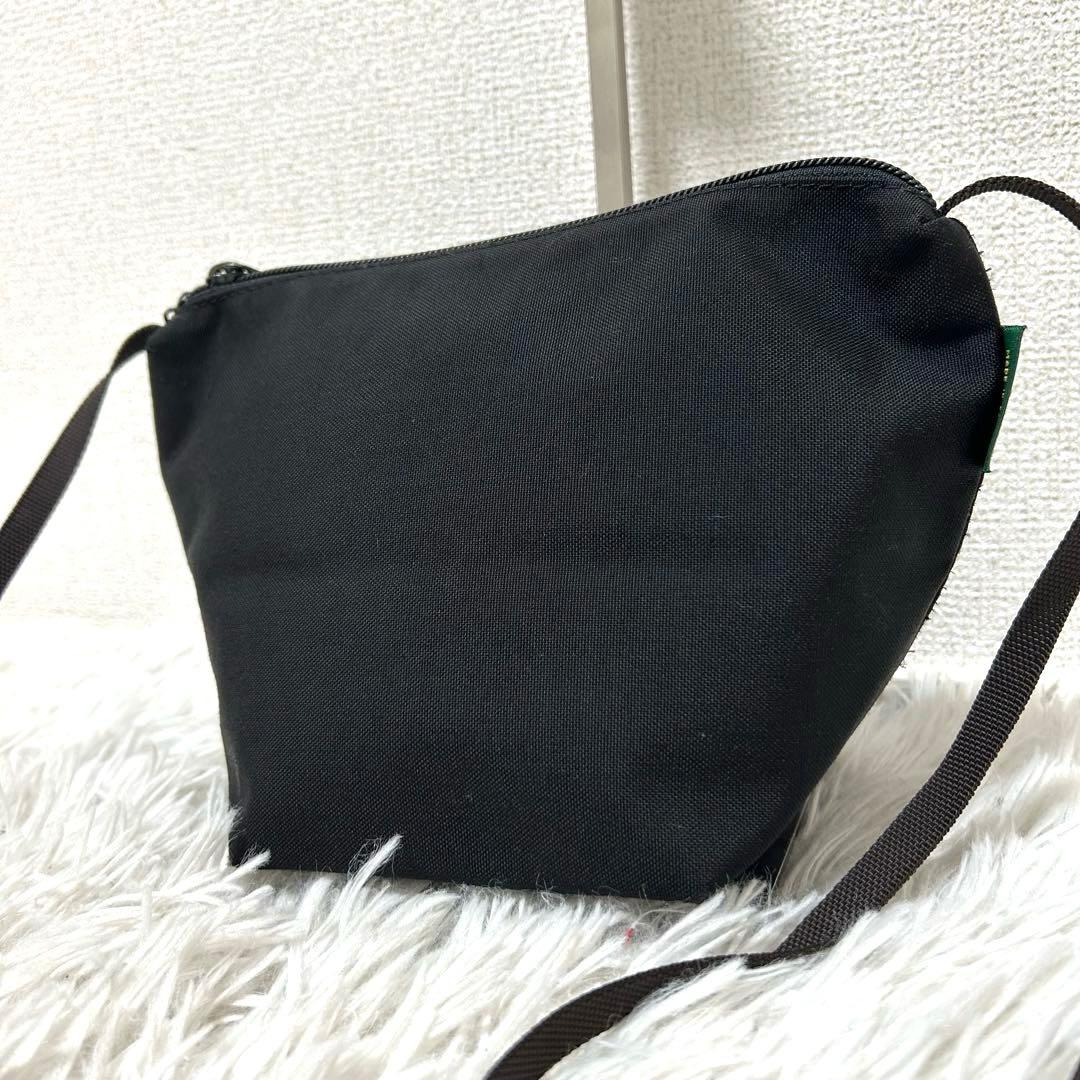 【美品✨舟形/ユニセックス】エルベシャプリエ　ショルダーバッグ　ブラック　人気