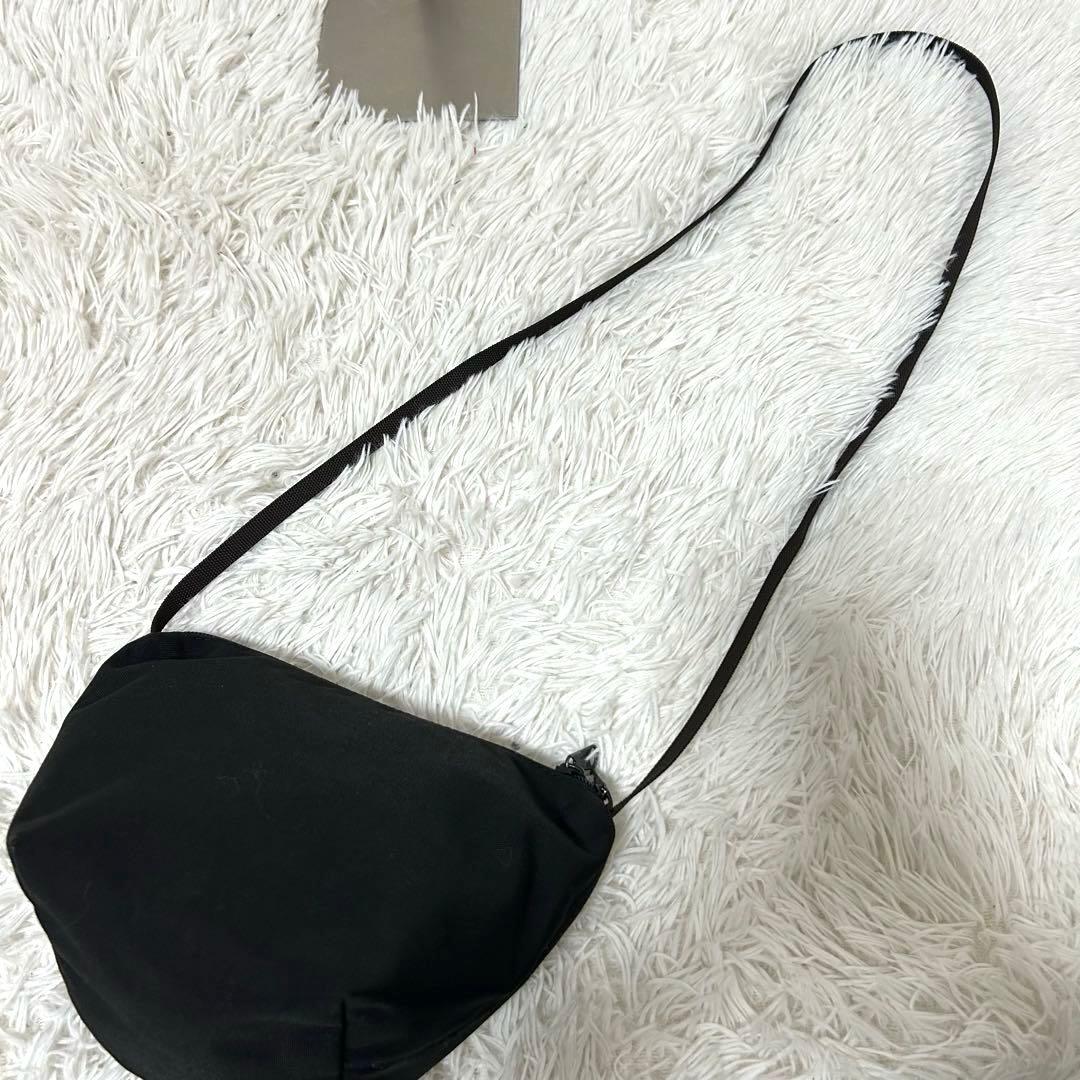 【美品✨舟形/ユニセックス】エルベシャプリエ　ショルダーバッグ　ブラック　人気