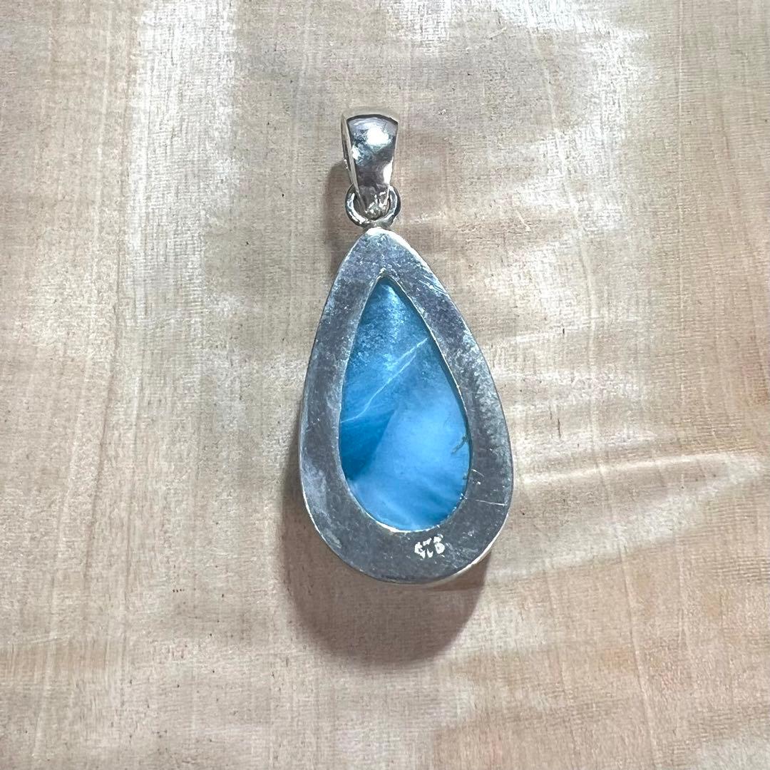 高品質　ラリマー　ペンダント　ネックレス　silver925 3-12