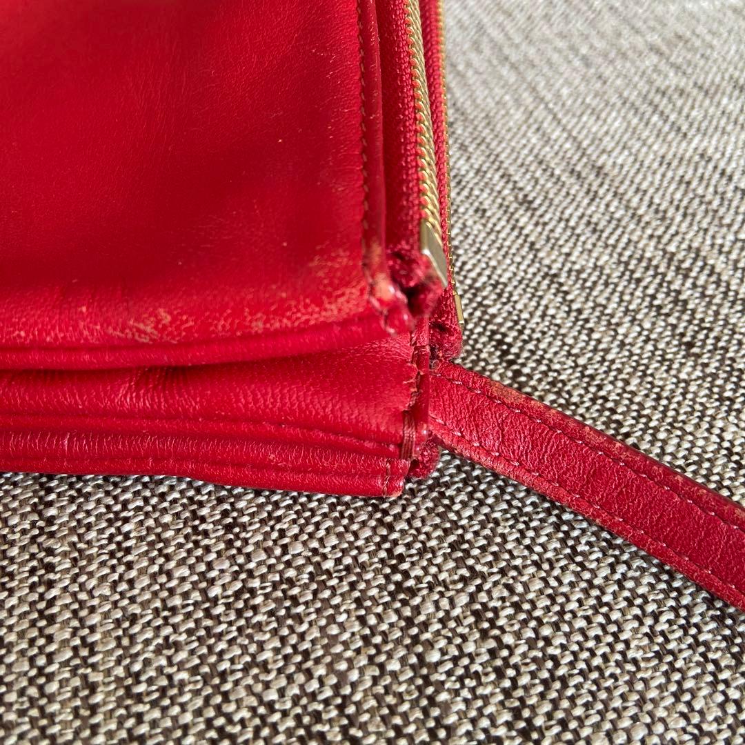 CELINE セリーヌ　ショルダーバッグ　トートバッグ　トリオ　赤　レザー