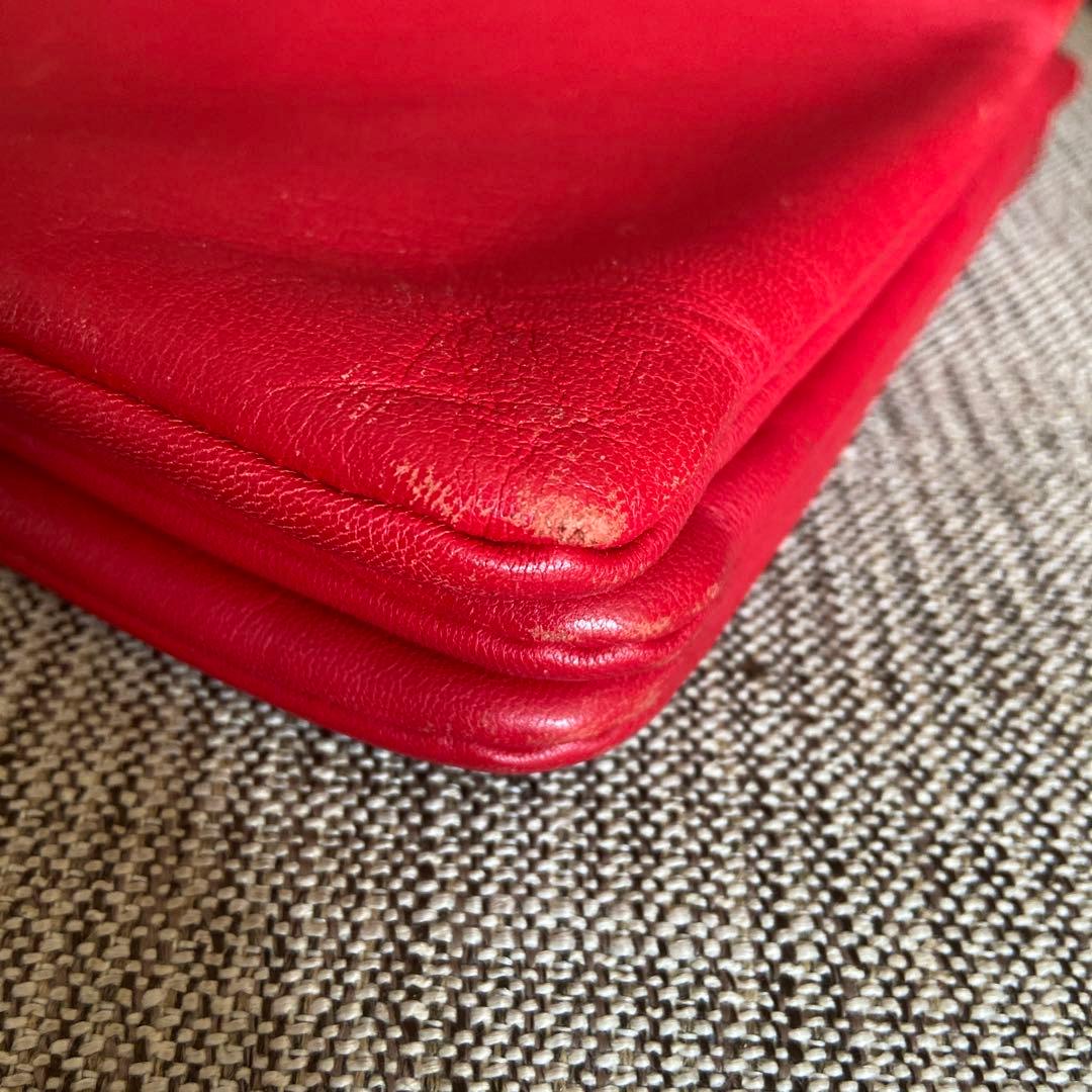 CELINE セリーヌ　ショルダーバッグ　トートバッグ　トリオ　赤　レザー