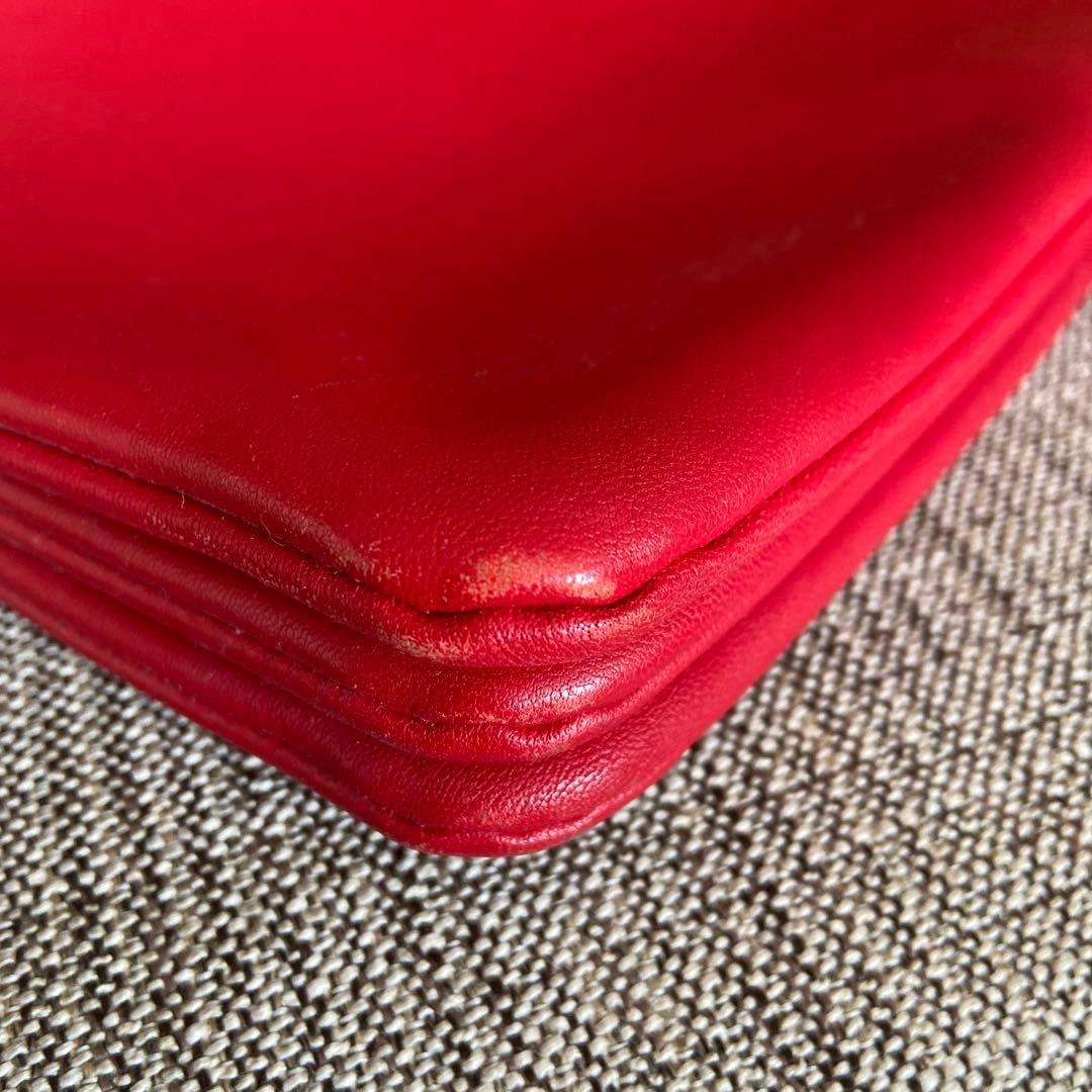 CELINE セリーヌ　ショルダーバッグ　トートバッグ　トリオ　赤　レザー