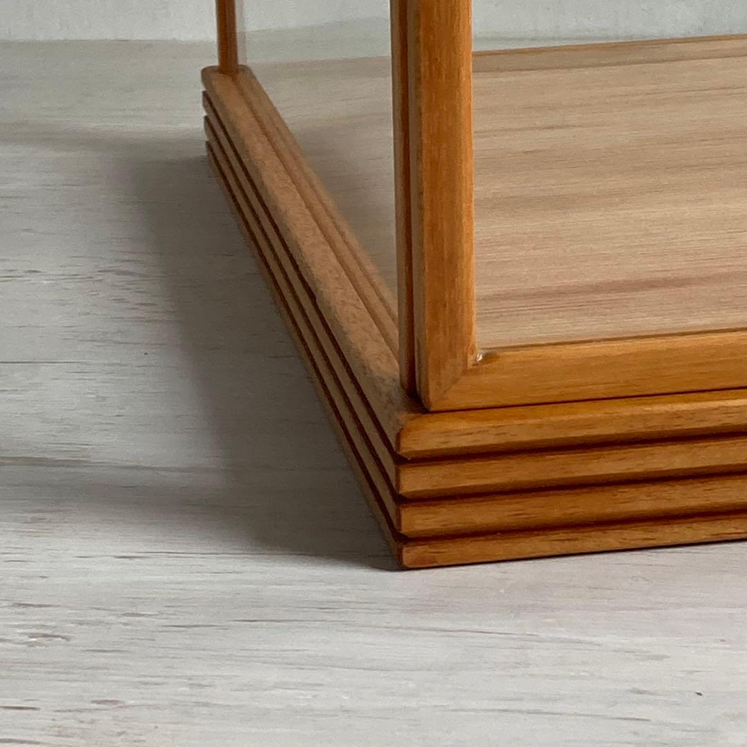 g302 古い木製 ガラスケース 2段 卓上 ショーケース 展示ケース 店舗什器