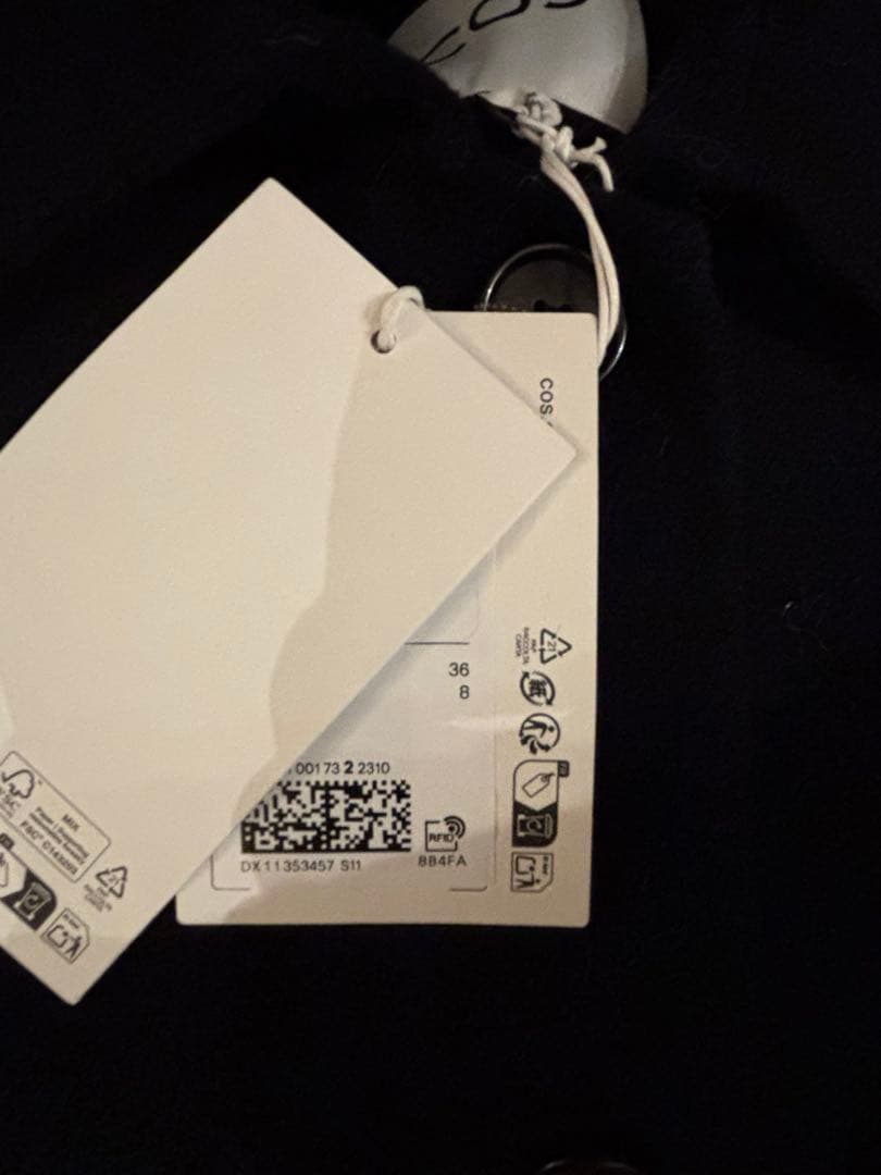 【新品未使用・春先まで可】 COS 襟付きダブルフェイスウールジャケット 36