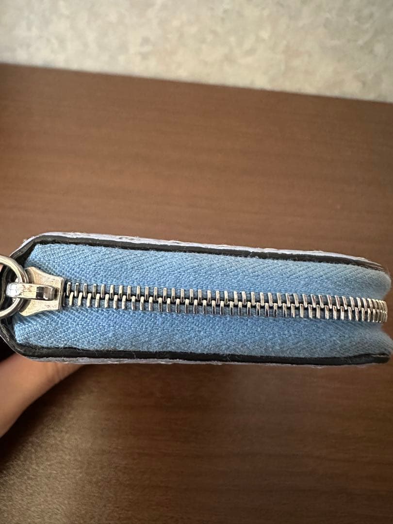 FENDI フェンディ レザー ケース ブルー系