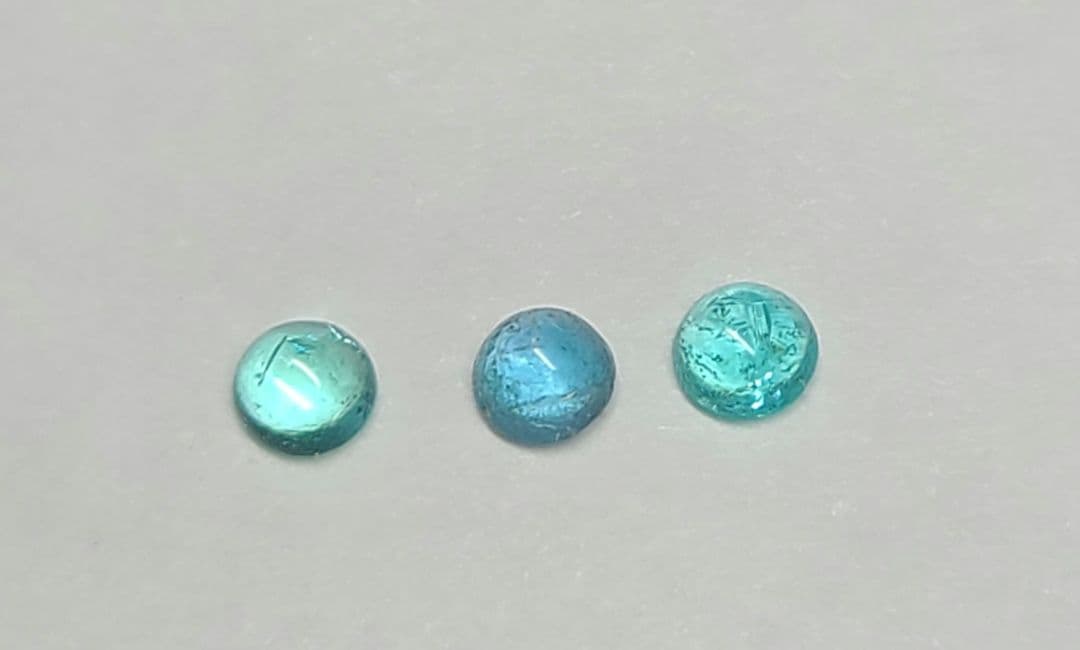 非加熱のまぁるいプルンチョ★ブラジルバターリャパライバトルマリン★3pcセット