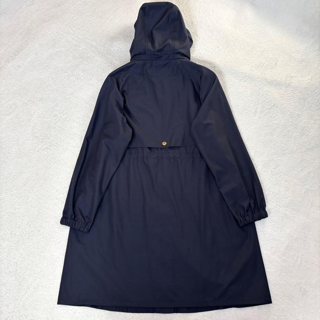【25AWタグ付】ニューヨーカー 金ボタン フード付きライトコート 紺 洗える