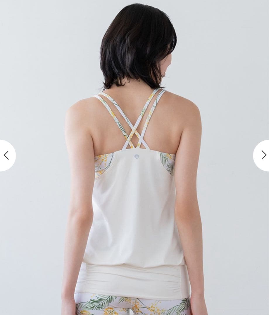 最終値下げ新品未使用sukara スカーラフラワーカバーキャミソールミモザＬ