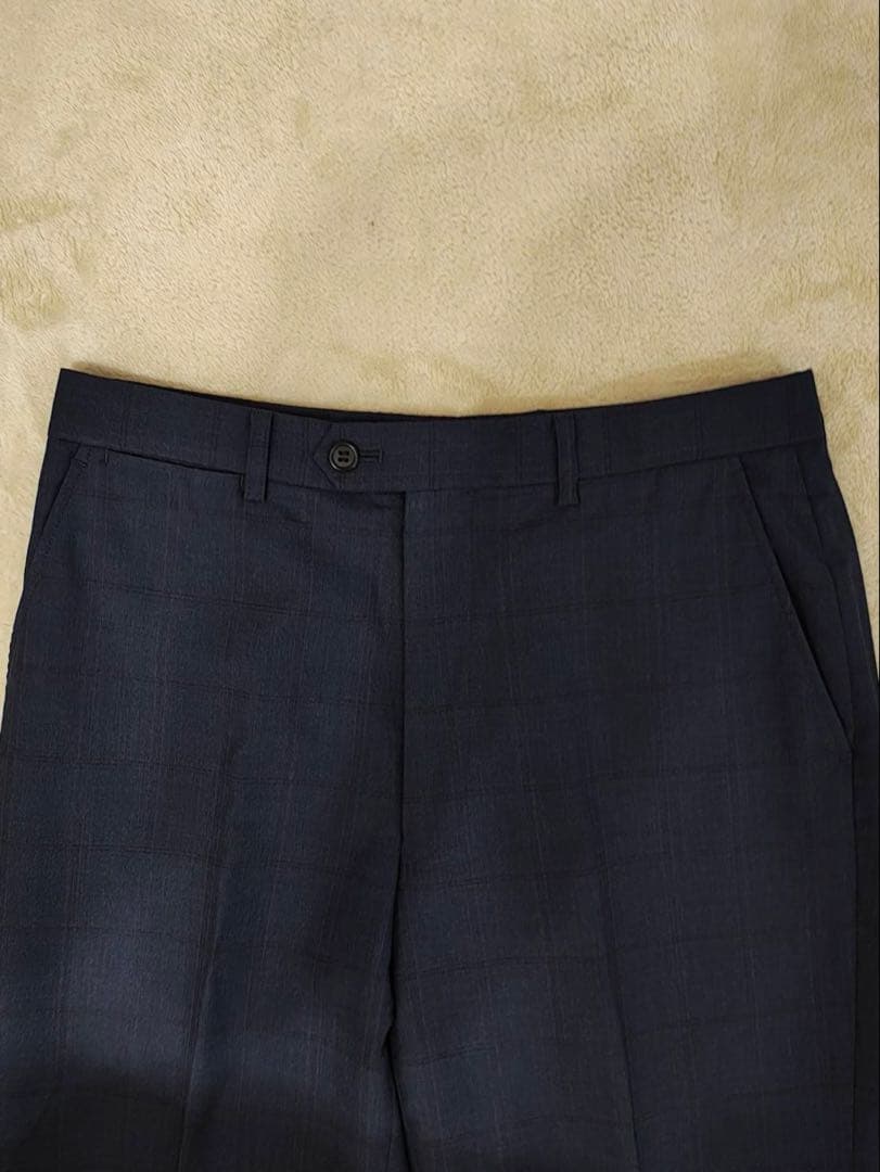 【極美品】ポールスミス　ロンドン　ネイビーチェック柄スーツ　上下セット（M〜L）