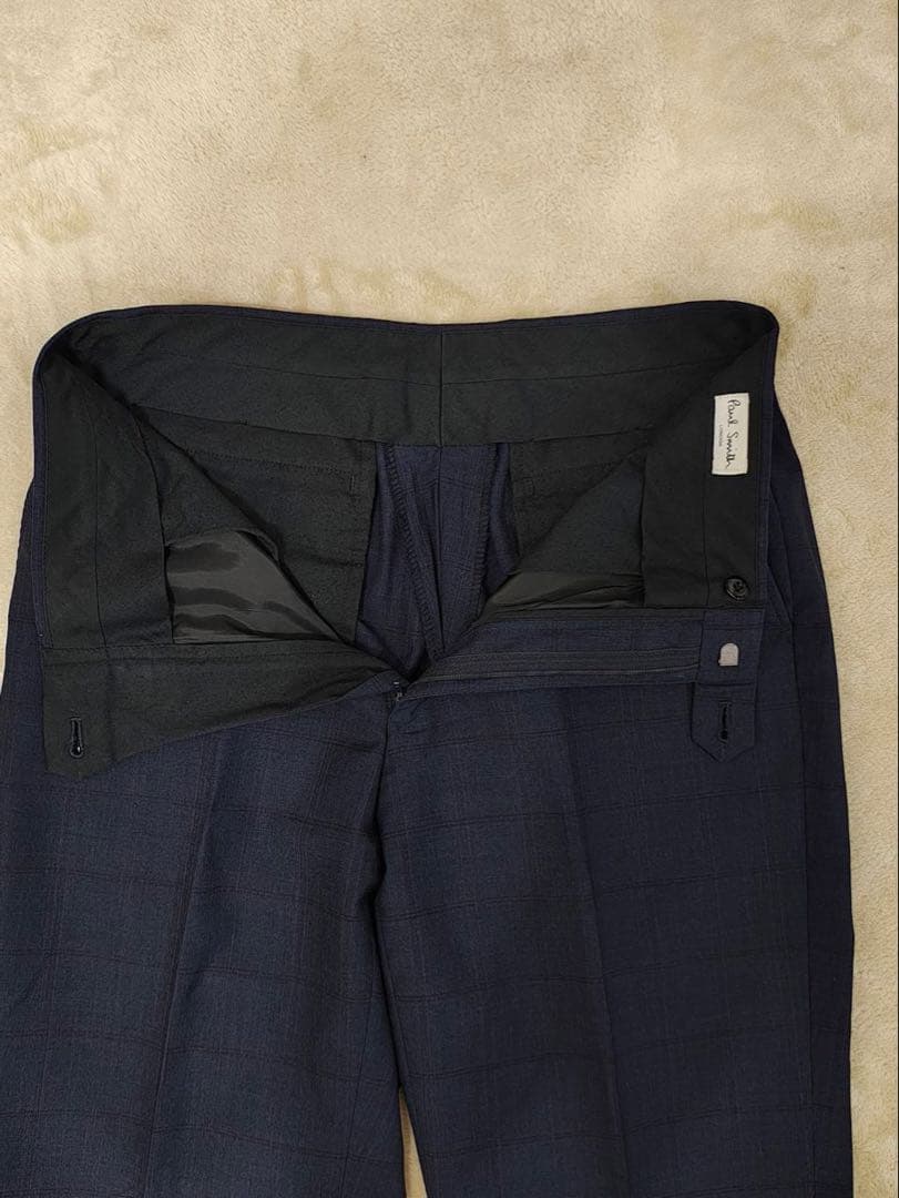 【極美品】ポールスミス　ロンドン　ネイビーチェック柄スーツ　上下セット（M〜L）