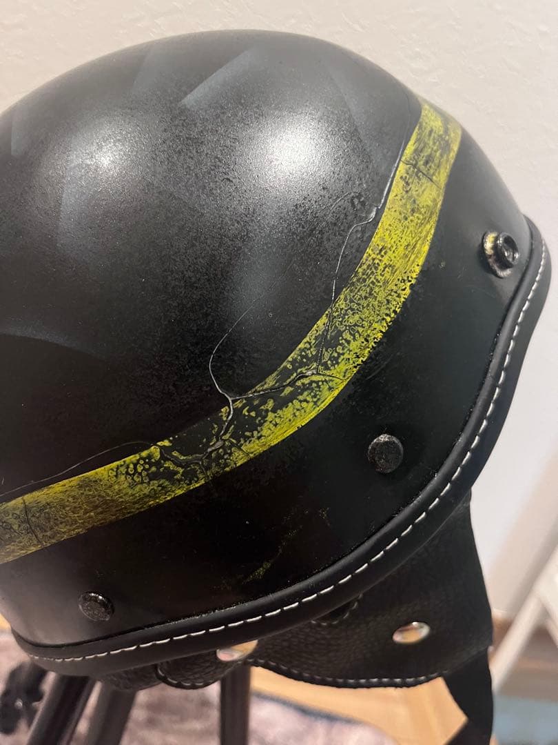 訳あり　エイジングペイントヘルメット　ショーティー　ポリヘル　オーシャンビートル
