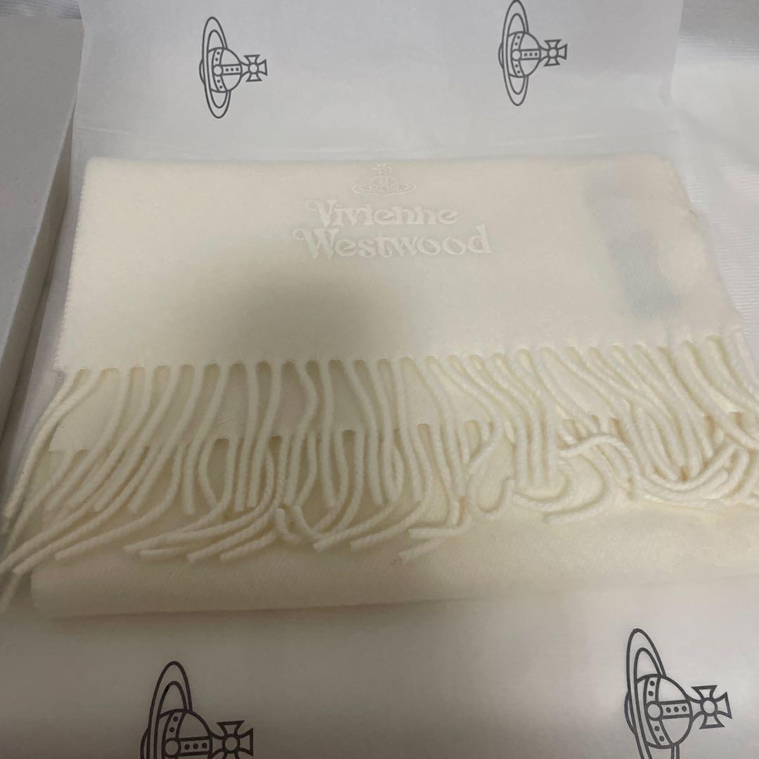 【未使用】Vivienne Westwood ホワイト マフラー
