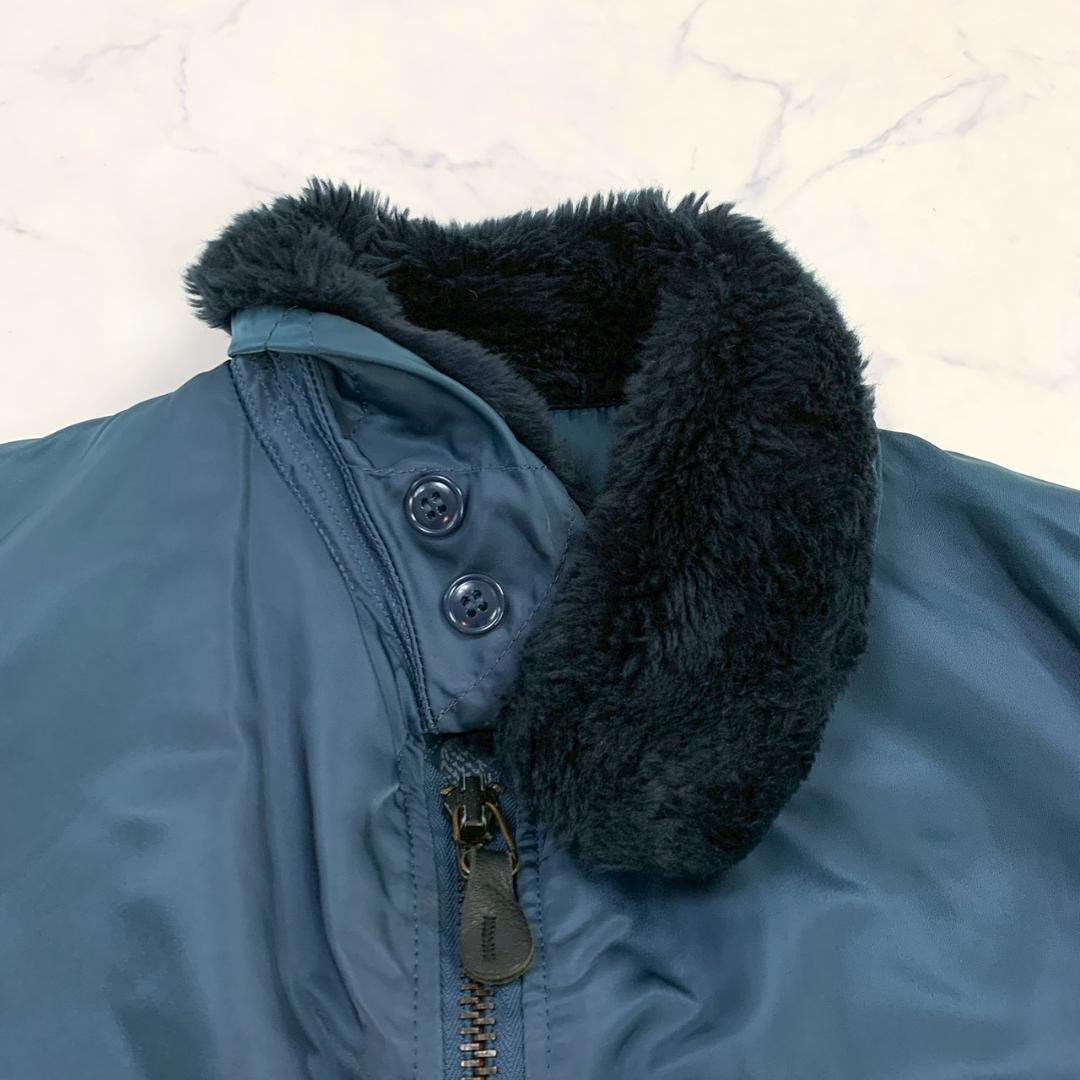 50s復刻★ USA製 ALPHA B-15C ネイビー M　D909