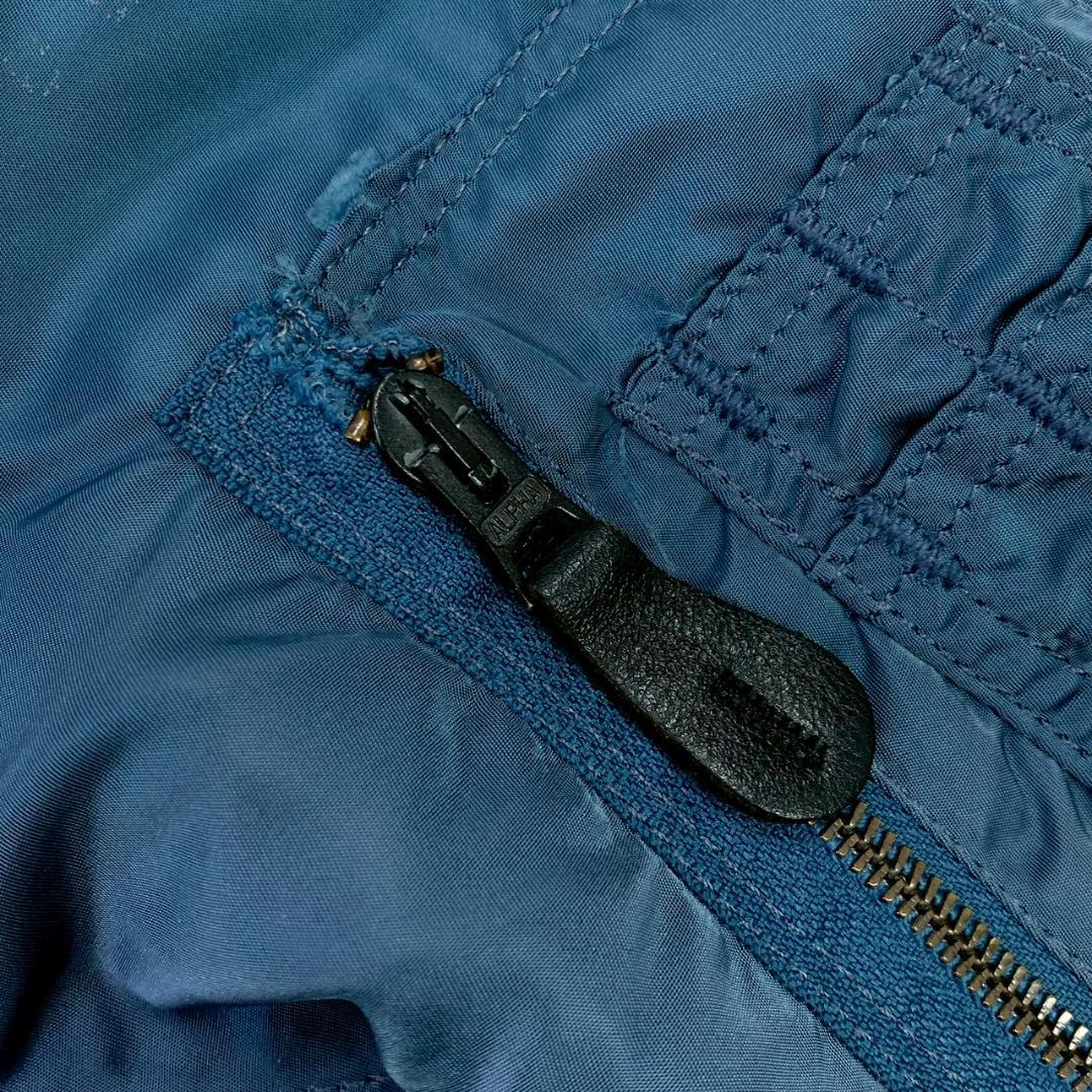 50s復刻★ USA製 ALPHA B-15C ネイビー M　D909