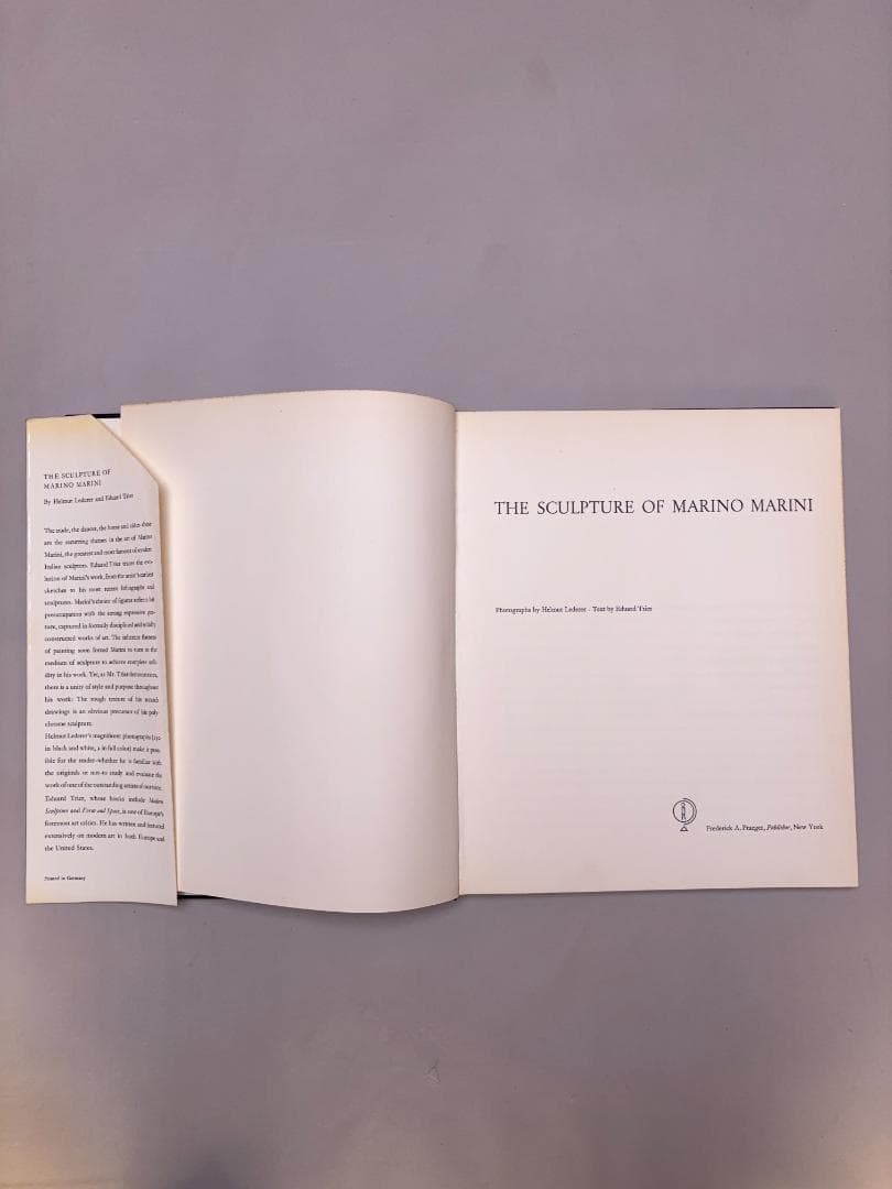 Marino Marini マリノ・マリーニ Praeger　Lederer